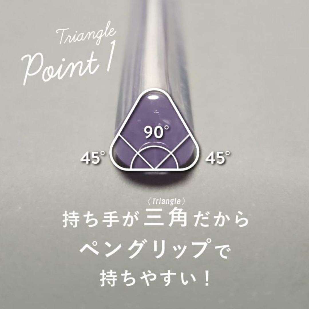 奇跡の歯ブラシ 大人用 ２本〈クリア１・ピンク１〉持ち手三角リニューアル品！ コスメ/美容のオーラルケア(歯ブラシ/デンタルフロス)の商品写真
