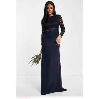 エイソス(asos)のTFNC　Bridesmaids シフォンマキシドレス(ロングワンピース/マキシワンピース)
