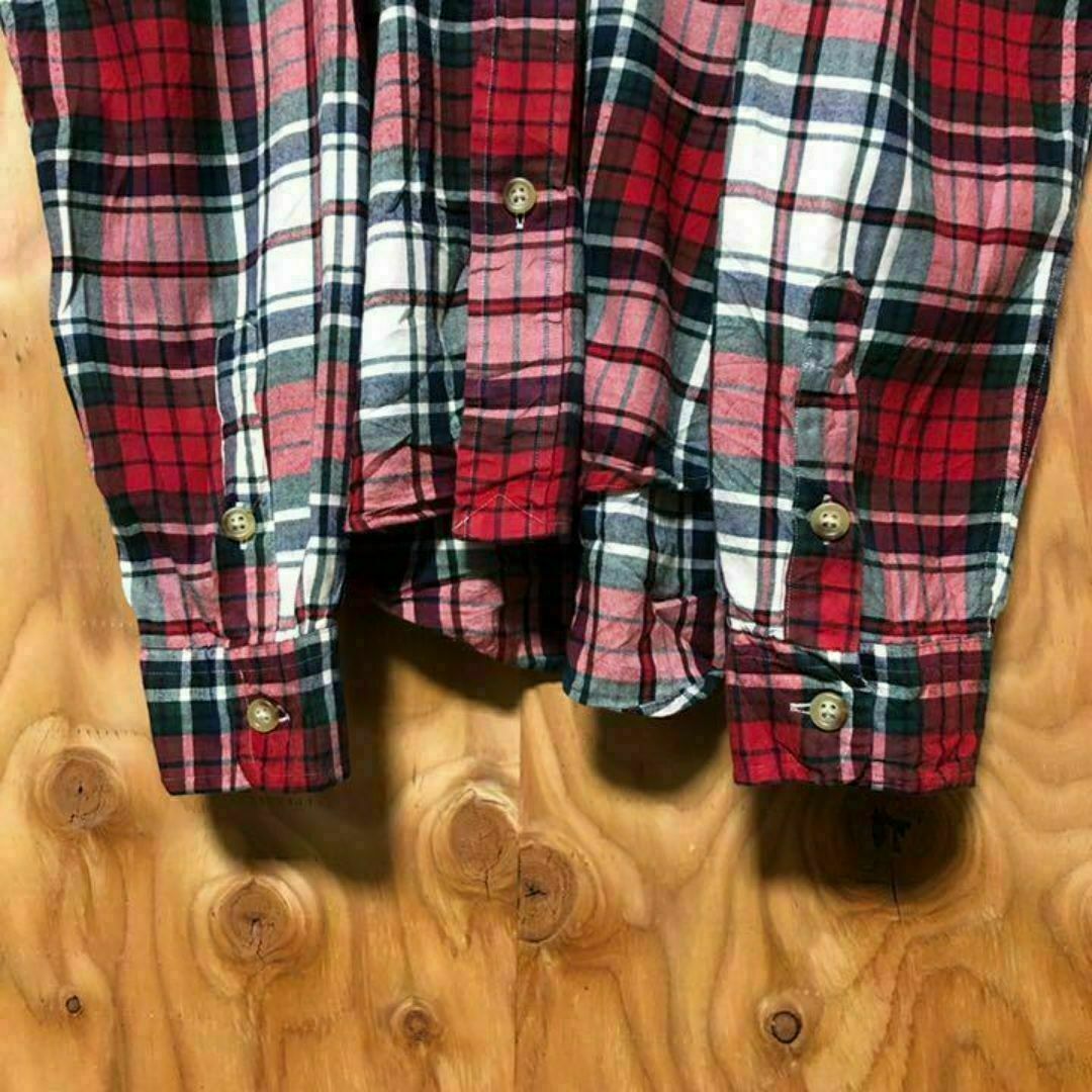 POLO RALPH LAUREN - レッド ホワイト チェック 長袖 USA古着