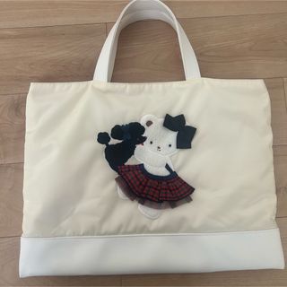 ファミリア(familiar)のファミリア×Bibiy.コラボ トートバッグ　ホワイト　赤(トートバッグ)