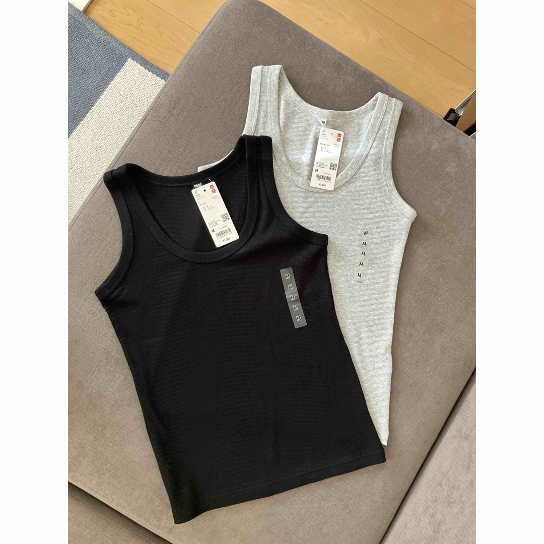 UNIQLO(ユニクロ)のUNIQLO ソフトリブ　タンクトップ　Mサイズ レディースのトップス(タンクトップ)の商品写真