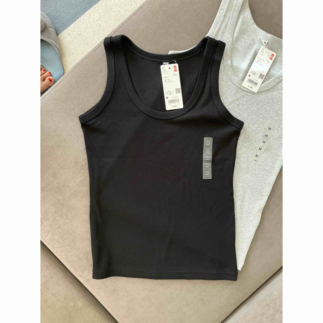 UNIQLO(ユニクロ)のUNIQLO ソフトリブ　タンクトップ　Mサイズ レディースのトップス(タンクトップ)の商品写真