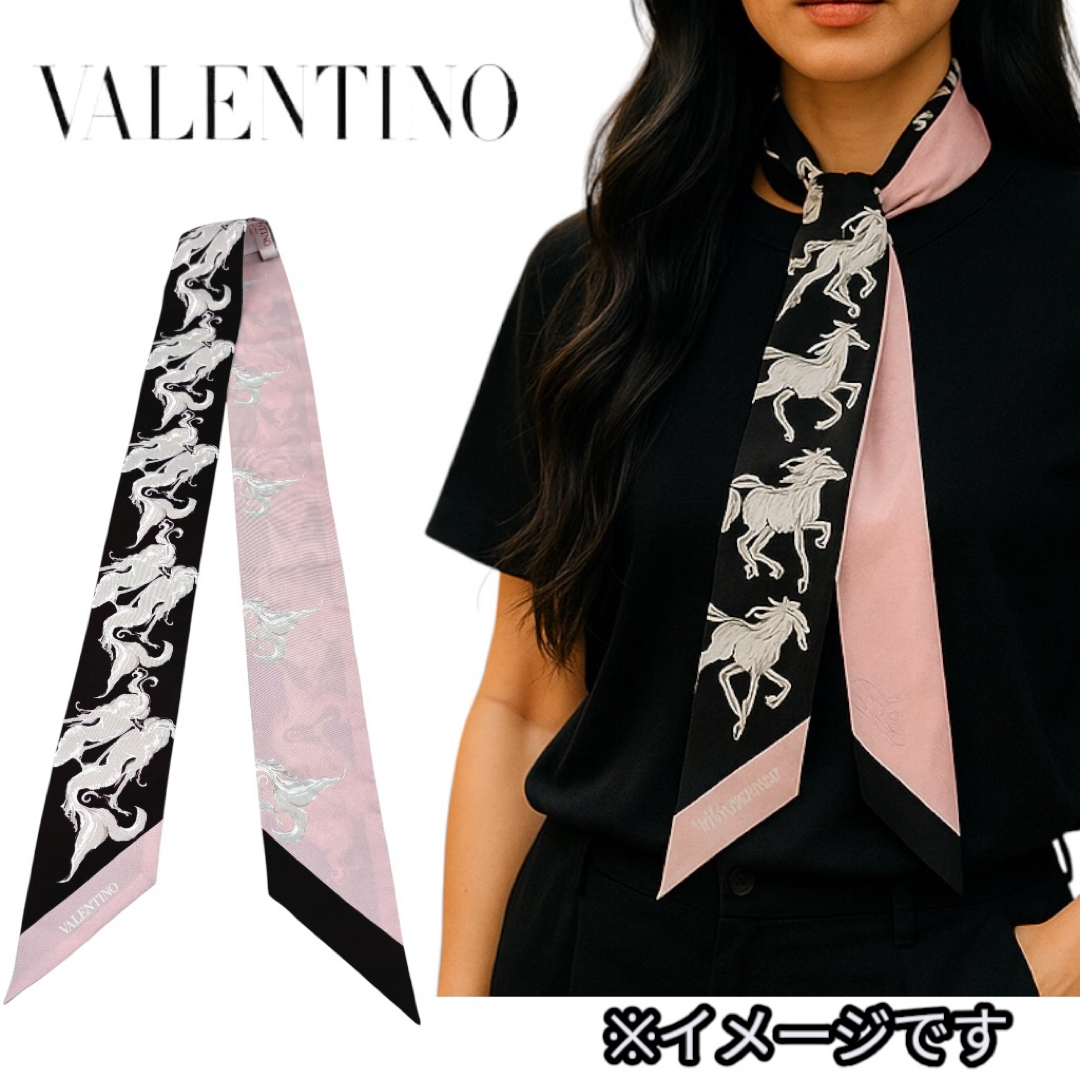 【VALENTINO】シルクスカーフ VALENTINO - 美品VALENTINO ヴァレンティノ シルクスカーフ