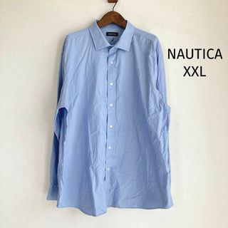 NAUTICA - ノーティカ NAUTICA シャツ【XXL】長袖 ライトブルー コットン 良品✨