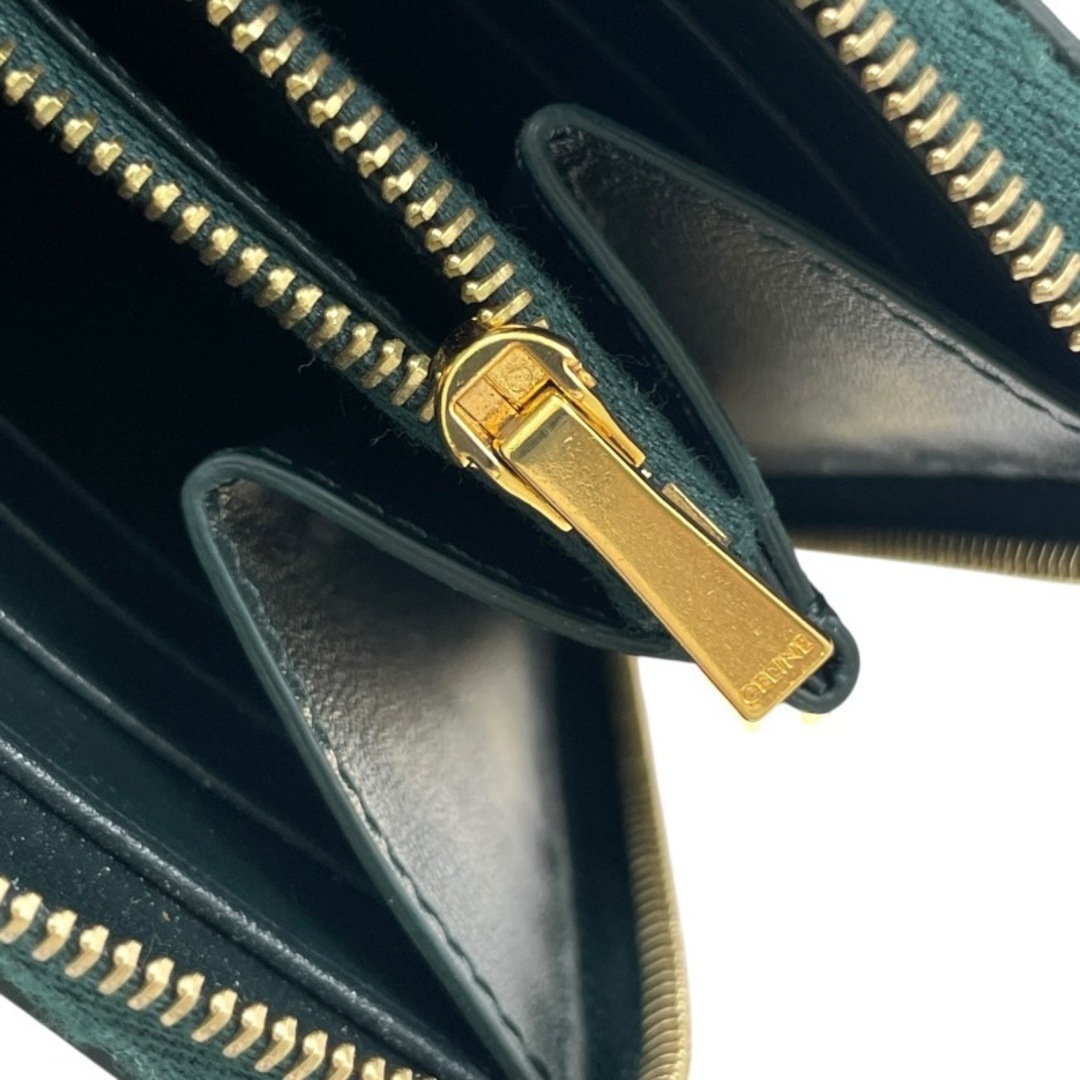 CELINE(セリーヌ)の【CELINE】セリーヌ ラージ ジップドウォレット 10B553BEL.31AN 長財布
 レザー レディース 新ロゴ グリーン 緑 ラウンドファスナー レディースのファッション小物(財布)の商品写真