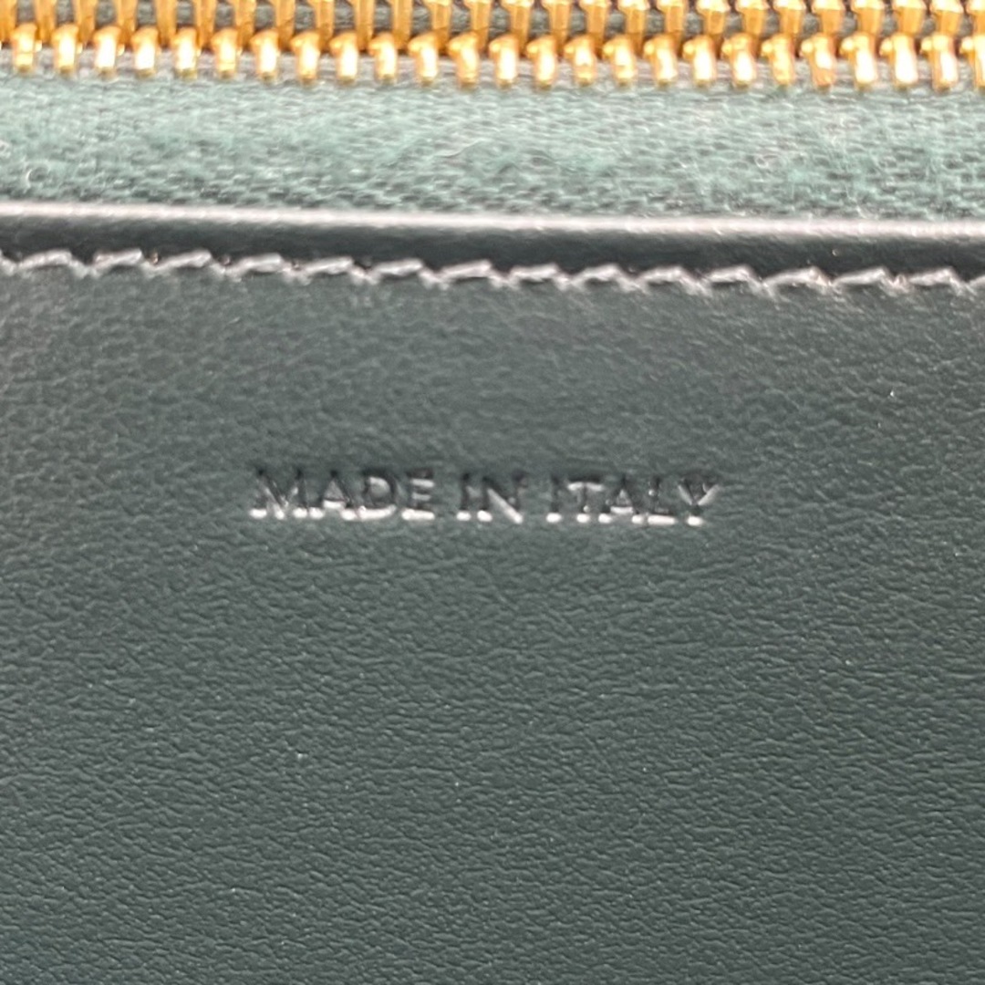 CELINE(セリーヌ)の【CELINE】セリーヌ ラージ ジップドウォレット 10B553BEL.31AN 長財布
 レザー レディース 新ロゴ グリーン 緑 ラウンドファスナー レディースのファッション小物(財布)の商品写真