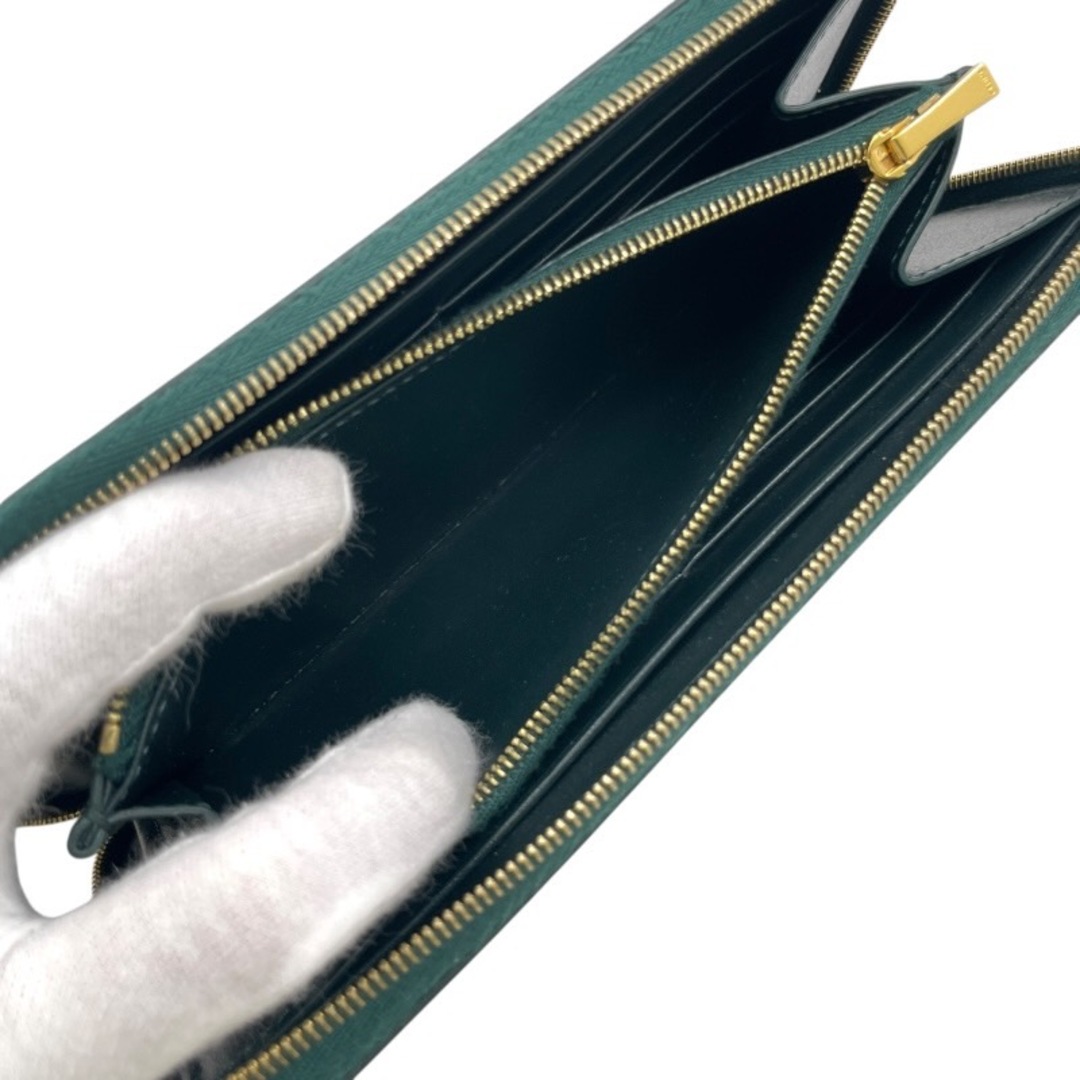 CELINE(セリーヌ)の【CELINE】セリーヌ ラージ ジップドウォレット 10B553BEL.31AN 長財布
 レザー レディース 新ロゴ グリーン 緑 ラウンドファスナー レディースのファッション小物(財布)の商品写真