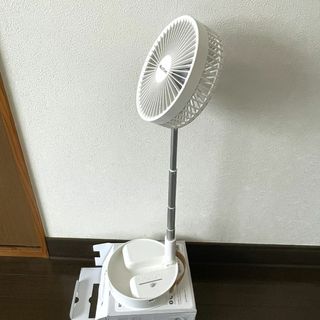 折りたたみ 充電式 DCモーター 扇風機 7200mAh大容量(扇風機)
