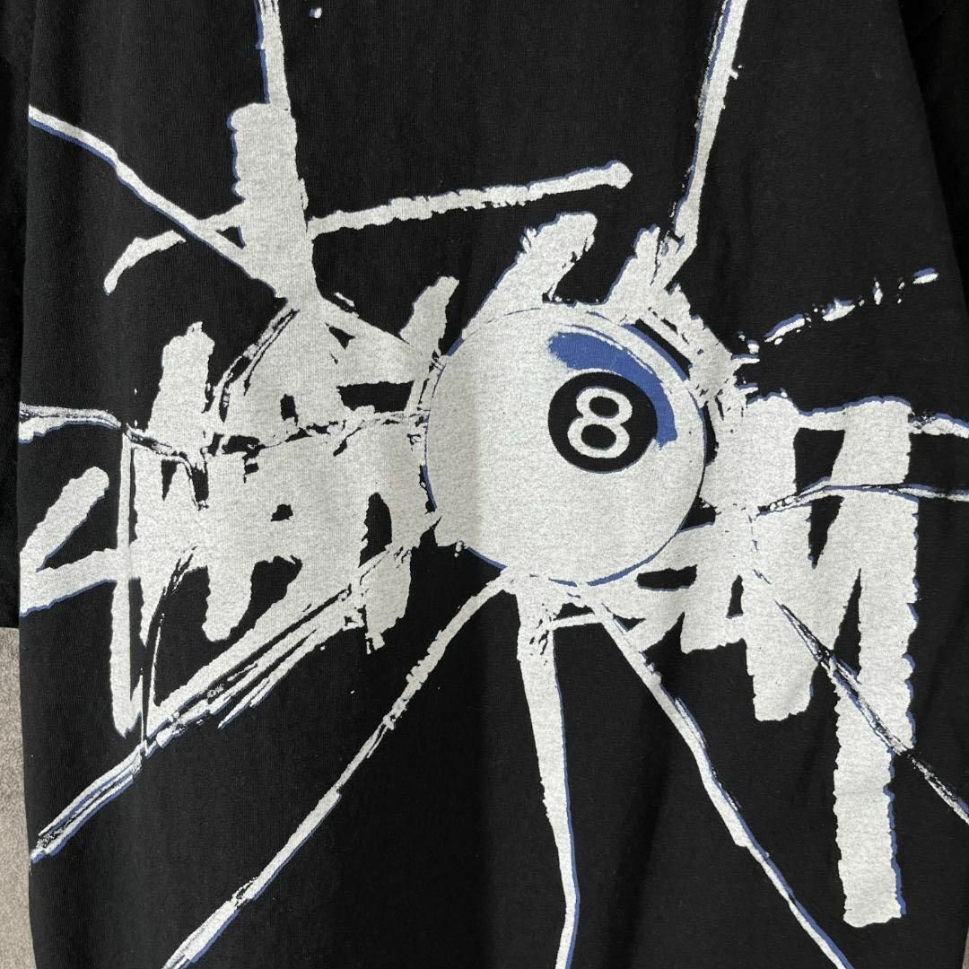 [大人気]　ステューシー　Tシャツ　プリント◎　ストックロゴ　8ボール　存在感◎ メンズのトップス(Tシャツ/カットソー(七分/長袖))の商品写真