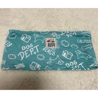 DOG DEPT - ドッグデプト　DOG DEPT クールネック　Lサイズ ペット　犬柄　水色