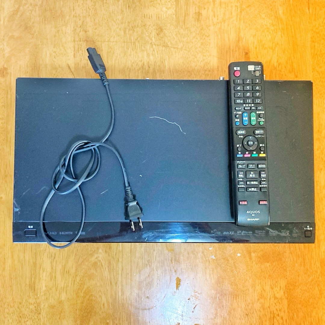 SHARP(シャープ)のSHARP シャープ　AQUOS ブルーレイレコーダー HDD 500GB BD スマホ/家電/カメラのテレビ/映像機器(ブルーレイレコーダー)の商品写真