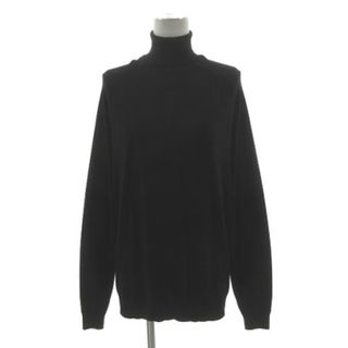 ザラ(ZARA)のザラ ZARA レーヨンニット タートルネック 長袖 ブラック 黒 M(ニット/セーター)