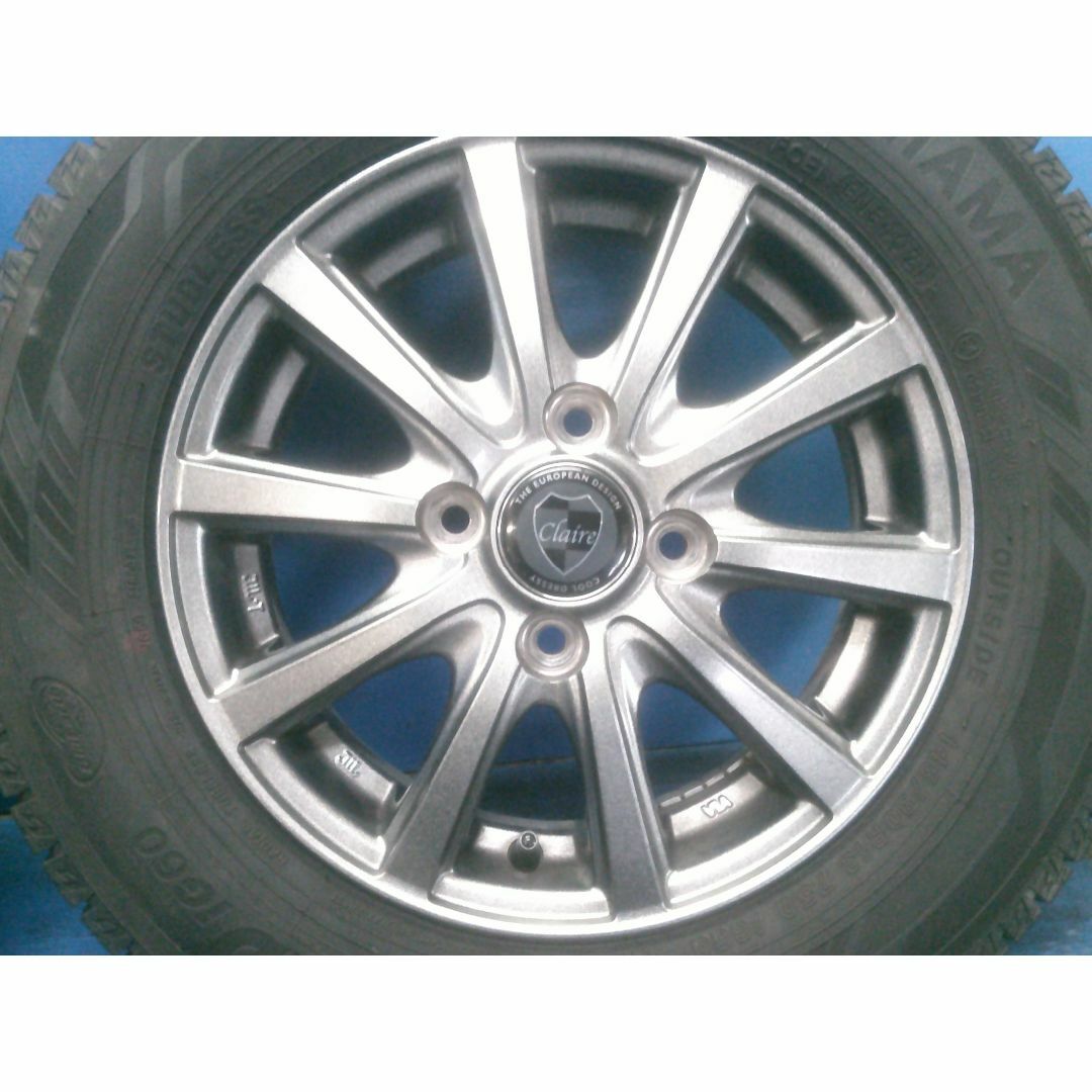 店）クレアー+145/80R13　スタッドレス　ワゴンR　ムーヴ　ミラ 自動車/バイクの自動車(タイヤ・ホイールセット)の商品写真