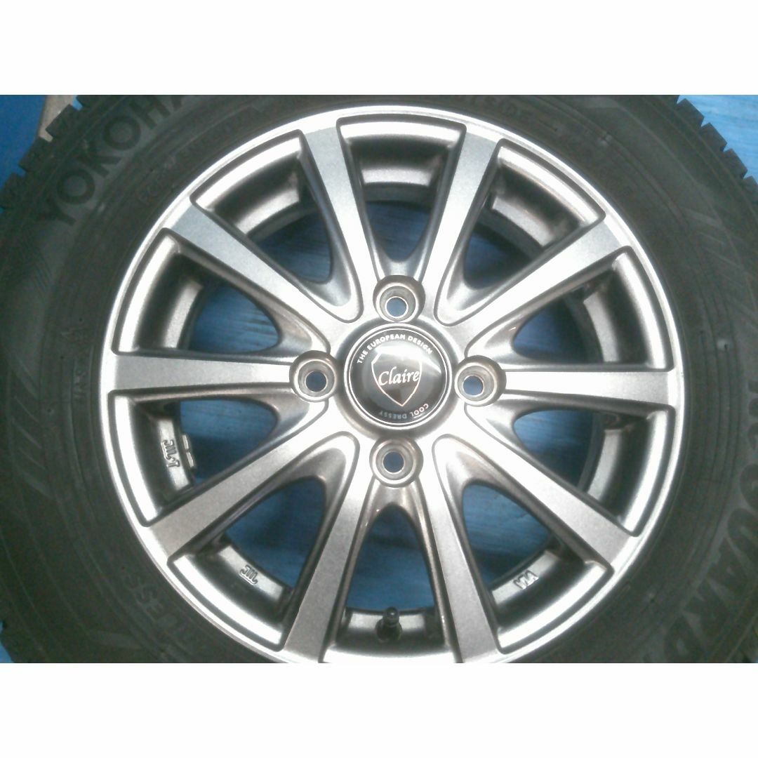 店）クレアー+145/80R13　スタッドレス　ワゴンR　ムーヴ　ミラ 自動車/バイクの自動車(タイヤ・ホイールセット)の商品写真