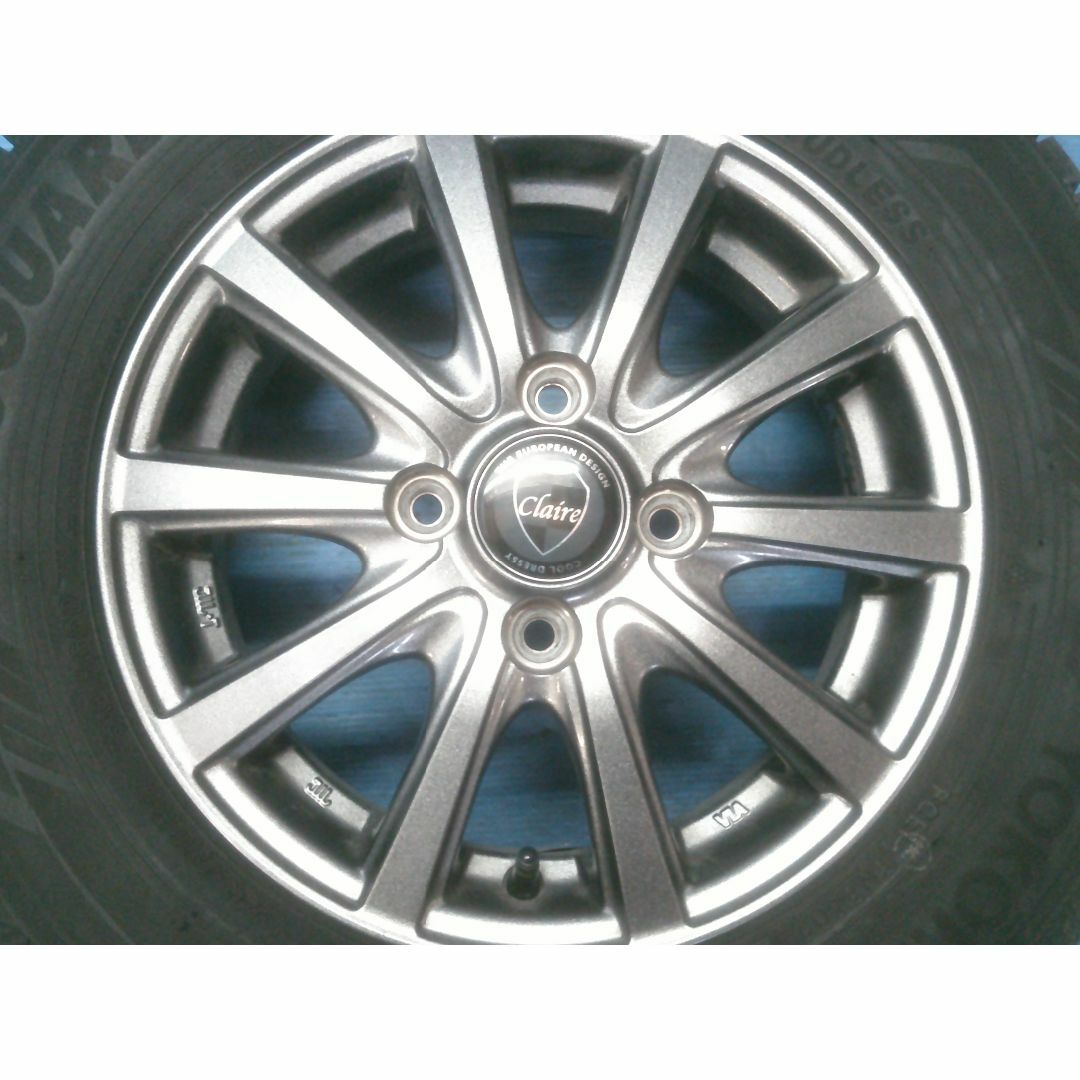 店）クレアー+145/80R13　スタッドレス　ワゴンR　ムーヴ　ミラ 自動車/バイクの自動車(タイヤ・ホイールセット)の商品写真
