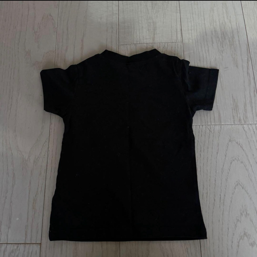 子供服☆ 半袖シャツ 100サイズ ブラック×シューズ柄 キッズ/ベビー/マタニティのキッズ服男の子用(90cm~)(Tシャツ/カットソー)の商品写真