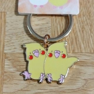 インコ　文鳥　キーリング　キーホルダー(キャラクターグッズ)