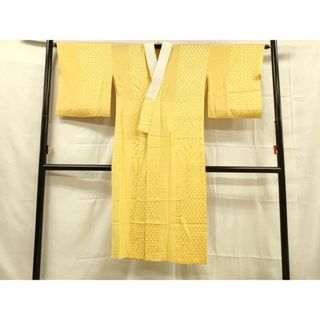 平和屋着物■長襦袢　無双仕立て　鱗文　支子色　正絹　逸品　DAAU4079cm(着物)