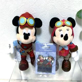 ディズニー(Disney)のドリームス・テイク・フライト◆ぬいぐるみバッジ　ピンバッジ　ミッキー　ミニー(ぬいぐるみ)