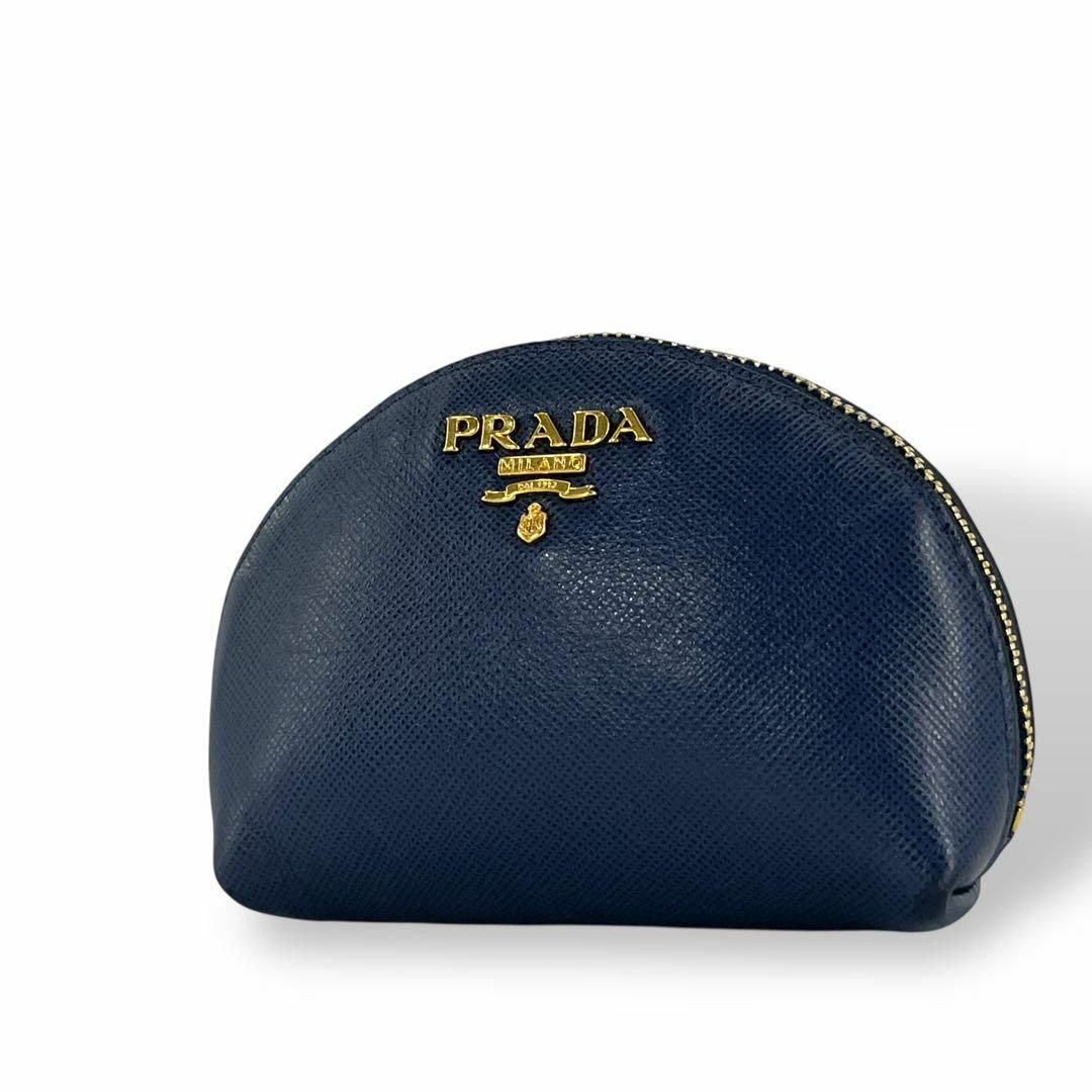 プラダ　コインケース 小銭入れ　ゴールド　ミニ財布　サフィアーノレザー PRADA - プラダ コインケース サフィアーノメタル ゴールドロゴ