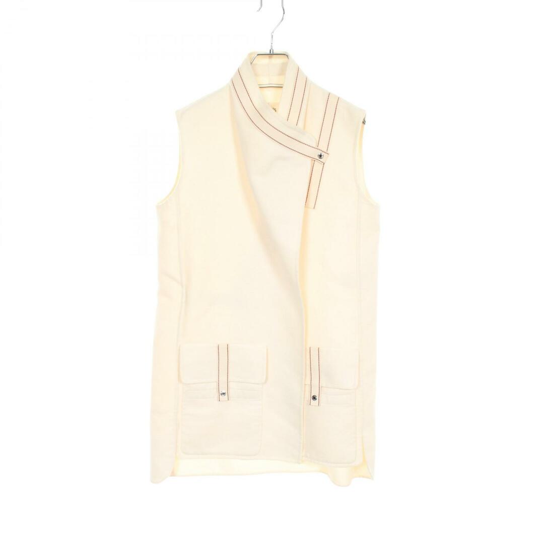 HERMES エルメス ベスト ジレ 馬柄 ホース 薄手 ボタン エルメス ベスト シルク100％ 乗馬柄 レディース SIZE 40 (M