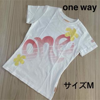 ワンウェイ(one*way)の＊ワンウェイ：サイズM：白色の半袖Tシャツ＊(Tシャツ(半袖/袖なし))