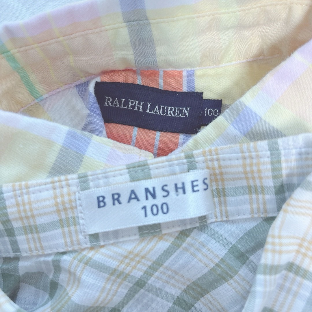 Ralph Lauren(ラルフローレン)のラルフローレン　ブランシェス　半袖シャツ　チェック柄　100 男の子　夏　羽織り キッズ/ベビー/マタニティのキッズ服男の子用(90cm~)(Tシャツ/カットソー)の商品写真