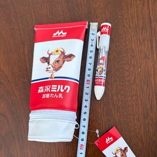 モリナガニュウギョウ(森永乳業)の未使用、森永練乳、ペンケース&ボールペン(キャラクターグッズ)