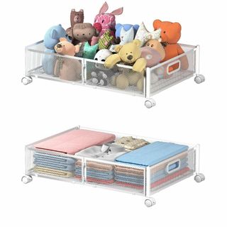 【数量限定】ベッド下収納 ベッド下収納 キャスター付き 服収納ボックス 衣類収納