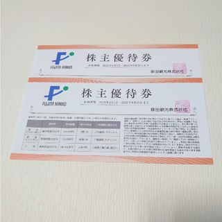 藤田観光 株主優待 ホテル小涌園 小涌園ユネッサンなど50%割引 2枚(その他)