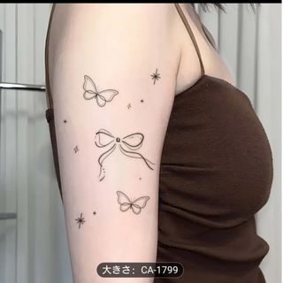 タトゥーシール　蝶　リボン　インスタ映えボディアート(その他)