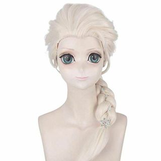 Eileen アナと雪の女王 エルサ 大人 ウィッグ コスプレ 耐熱 ウィッグ (その他)