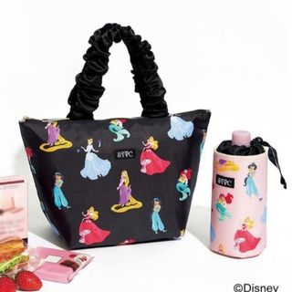 ディズニー(Disney)のディズニープリンセス柄　保温・保冷バッグ＆ペットボトルホルダー(トートバッグ)