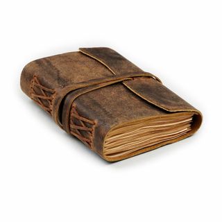 LEATHER VILLAGEレザーバウンドジャーナル - ラスティックブラウン(その他)