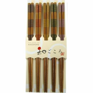 アオバ 来客箸 カラー千段5P AB518587(テーブル用品)
