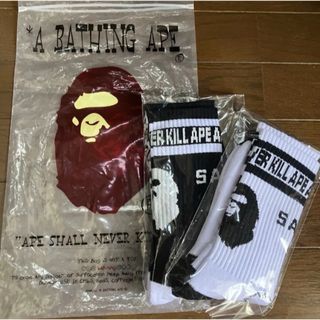 アベイシングエイプ(A BATHING APE)のA BATHING APE × SAINT Mxxxxxxx ソックス2足セット(ソックス)