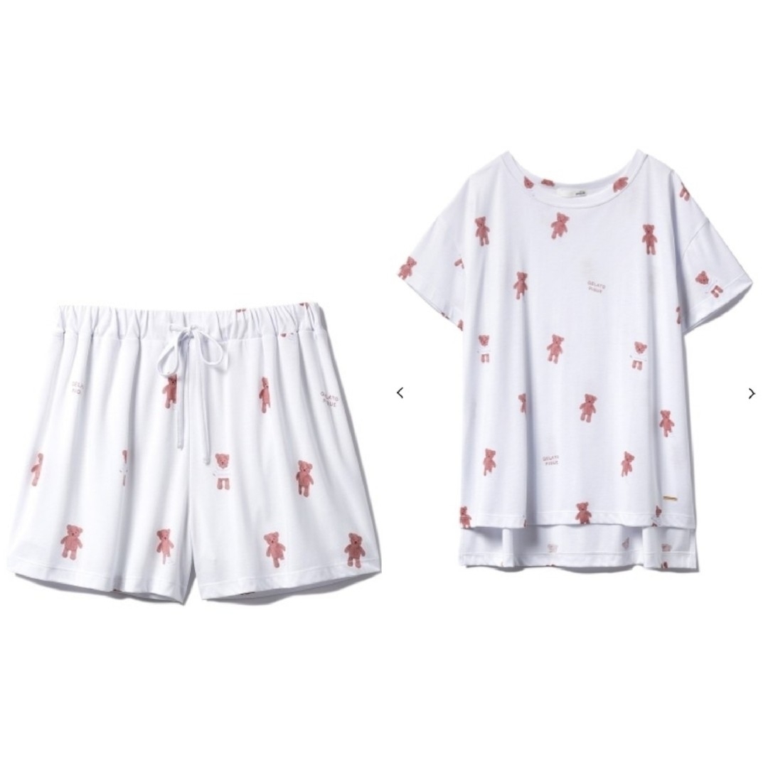 gelato pique(ジェラートピケ)の【期間限定】★新品、タグ付き★ジェラートピケ　ベアTシャツ＆ショートパンツ レディースのルームウェア/パジャマ(ルームウェア)の商品写真
