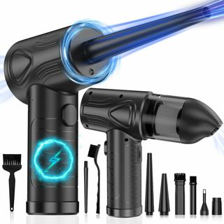電動エアダスター エアダスター 3段階風力調整LEDライト付き Type-C充電(OA機器)