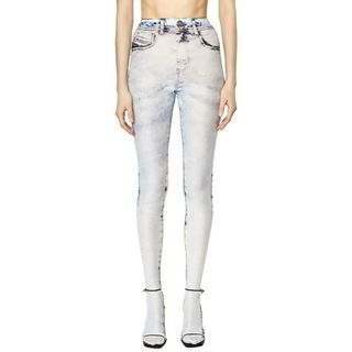 ディーゼル(DIESEL)の新品DIESEL ディーゼルデニム風トロンプルイユ セカンドスキンレギンスパンツ(その他)