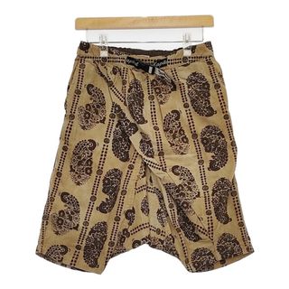 キャピタル(KAPITAL)のKAPITAL ペイズリー コーデュロイ サイズS 日本製 コットン ショートパンツ ハーフパンツ ショーツ ベージュ ブラウン レディース キャピタル【中古】5-0707M△(ショートパンツ)