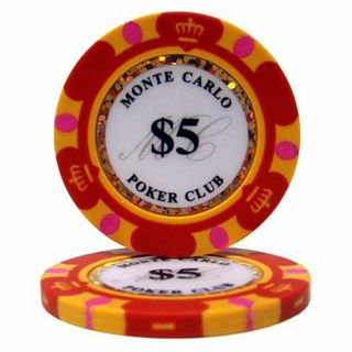 【ノーブランド品】モンテカルロ 13.5g ポーカーチップ 25枚セット レッド(その他)