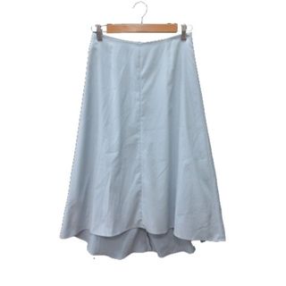 イネド(INED)のイネド INED フレアスカート ミモレ ロング フィッシュテール 7 水色(ロングスカート)