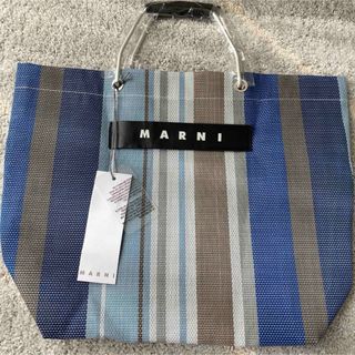マルニ(MARNI)のブルー　マルニ　MARNI ストライプ トートバッグ(トートバッグ)