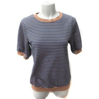 アザー(other)のクラシカルエルフ カットソー 半袖 総柄 M 茶 ブラウン 紺 ネイビー /YI(カットソー(半袖/袖なし))