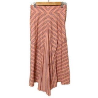 Paul Smith - PaulSmith(ポールスミス) ロングスカート サイズ38 L レディース - ライトピンク×ブラウン×マルチ レジメンタル柄
