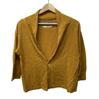 Pallas Palace(パラスパレス) 七分袖カットソー サイズ0美品  - ライトブラウン 前開き(カットソー(長袖/七分))