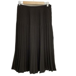 YOSHIE INABA(ヨシエイナバ) ロングスカート サイズ11 M レディース美品  - ダークブラウン プリーツ(ロングスカート)