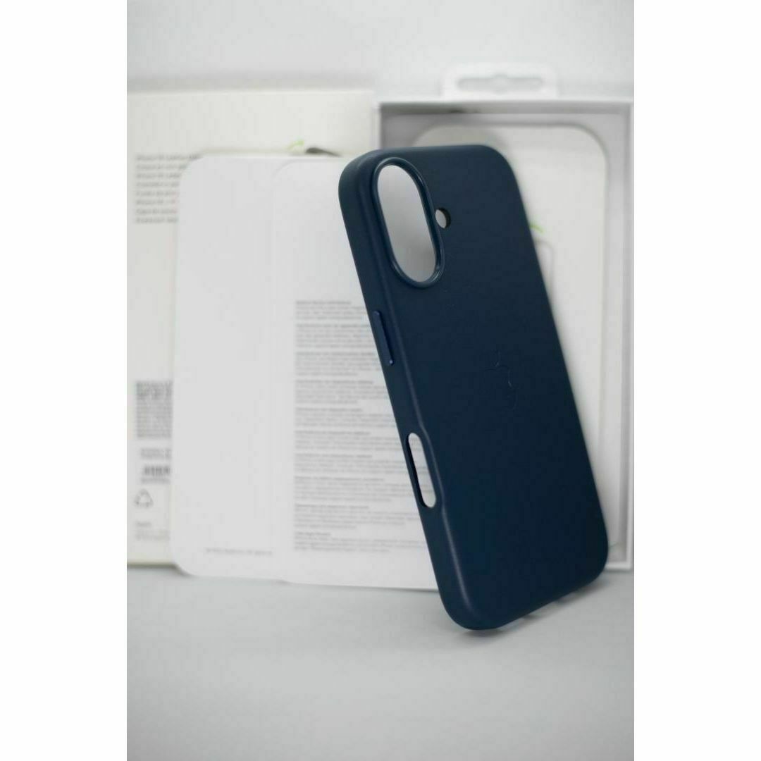 新品-純正互換品-iPhone16 レザーケース ブルー スマホ/家電/カメラのスマホアクセサリー(iPhoneケース)の商品写真
