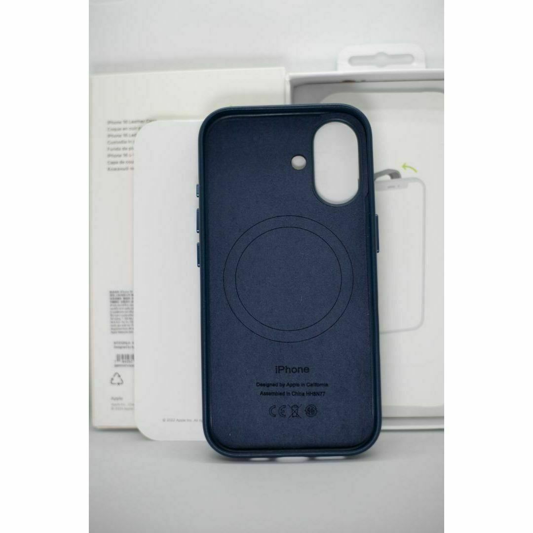 新品-純正互換品-iPhone16 レザーケース ブルー スマホ/家電/カメラのスマホアクセサリー(iPhoneケース)の商品写真