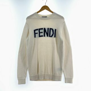 FENDI - ▼▼FENDI フェンディ ニット フロントロゴ SIZE 50 FZZ387 A3M3 ホワイト